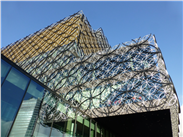 Sharp angles add drama to the architecture of the brand new Library of Birmingham.